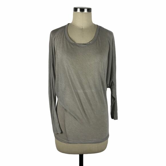 L'AGENCE Gray Dolman Lightweight Top - Picture 1 of 5